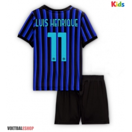 Inter Milan Luis Henrique #11 Thuis tenue Kids 2025-26 Korte Mouw (+ Korte broeken)